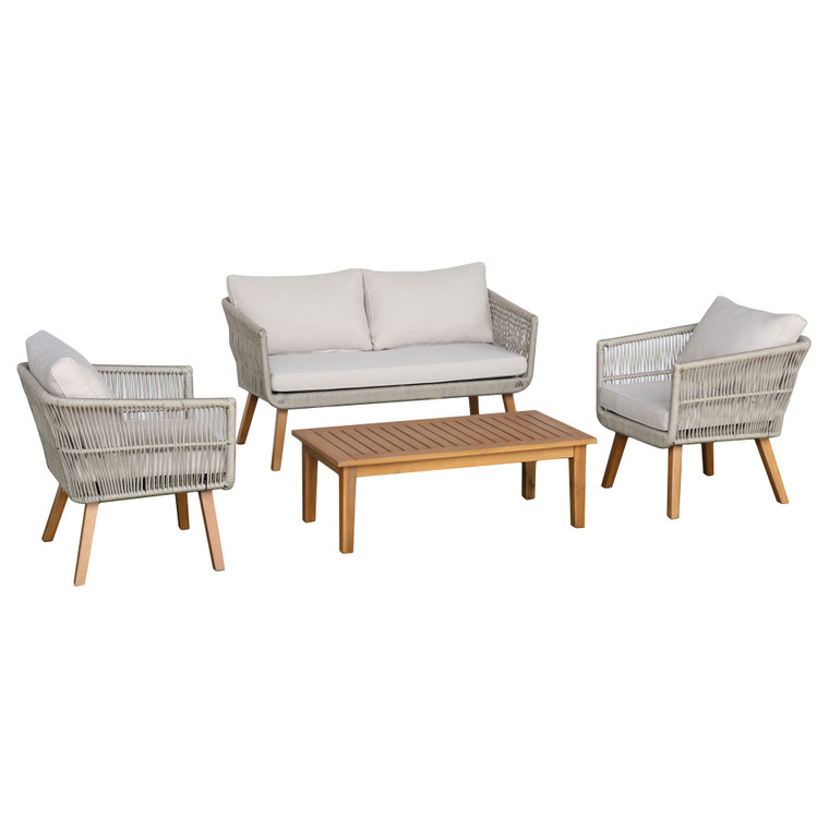 Aeon 4-Piece Sofa Set (Loveseat, Chair & Coffee Table) AEDB-1704
