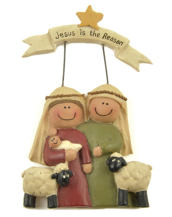 138-51538 Blossom Bucket Jesus Is Reason Family Ornament - Pack of 9