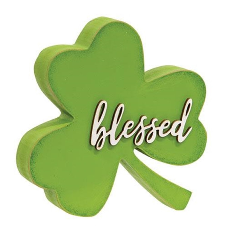 Blessed Shamrock Block G35902 By CWI Gifts