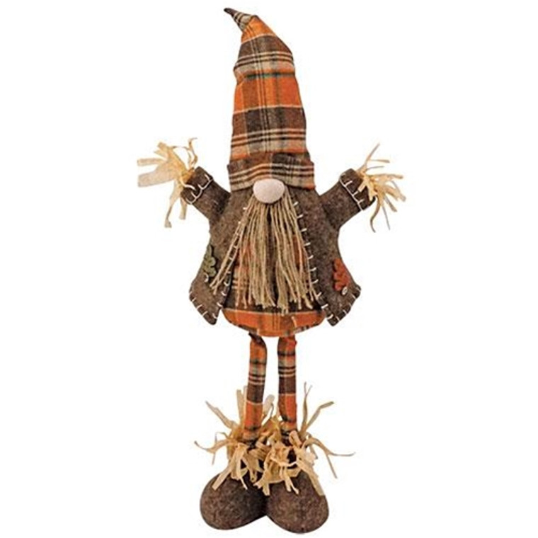 Standing Plush Scarecrow Gnome GADC2710 By CWI Gifts