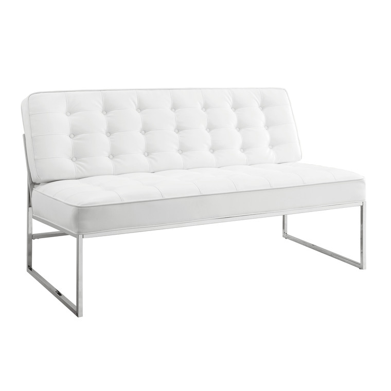 Office Star Anthony 57" Loveseat - White ATH52-W32