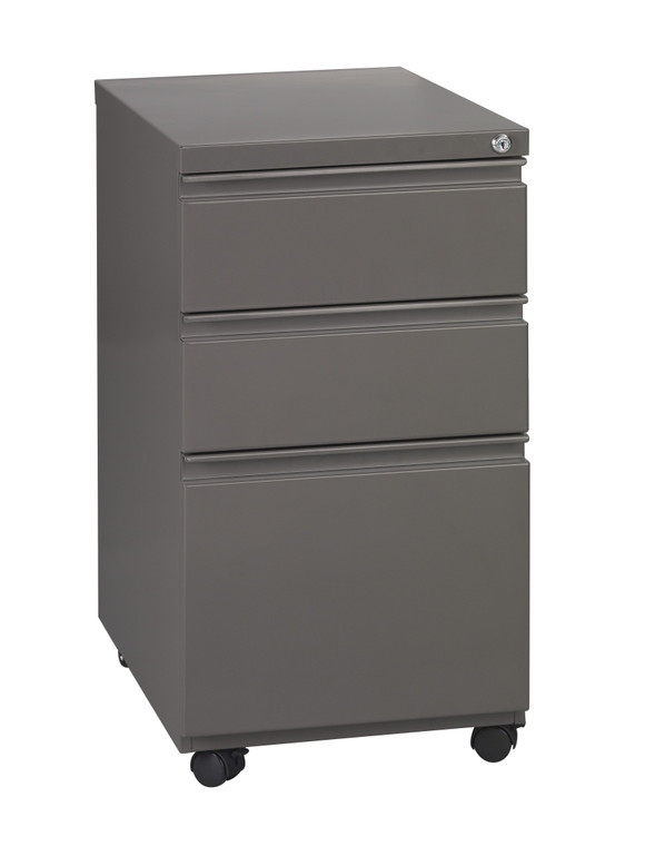 Office Star 22" Closed Top Mobil Pedestal File Cabinet - Med Tone PTC22BBF-M