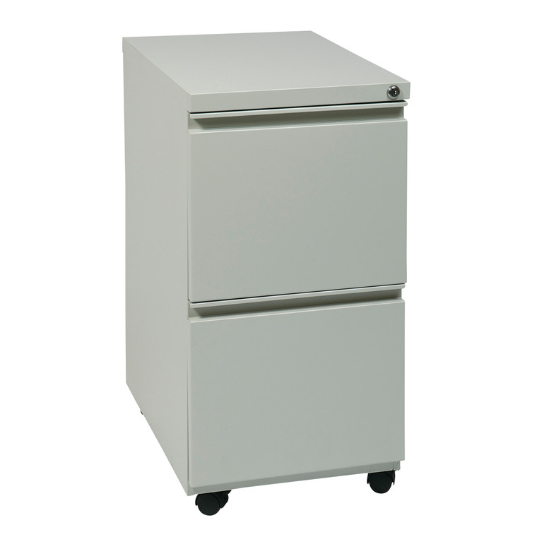 Office Star 22" Closed Top Mobil Pedestal File Cabinet - Light Grey PTC22FF-G