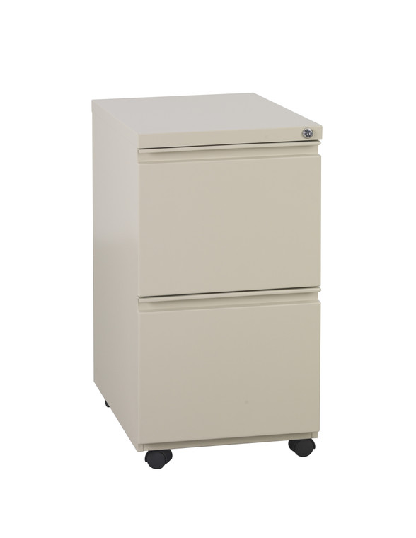 Office Star 22" Closed Top Mobil Pedestal File Cabinet - Putty PTC22FF-P