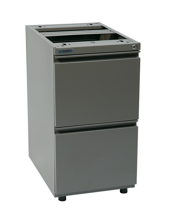 Office Star 22" Open Top Pedestal File Cabinet With Adjustable Glides - Med Tone PTO22FF-M