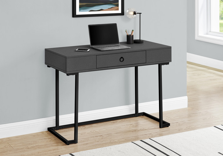 Monarch Computer Desk - 42"L - Modern Grey - Black Metal I 7386
