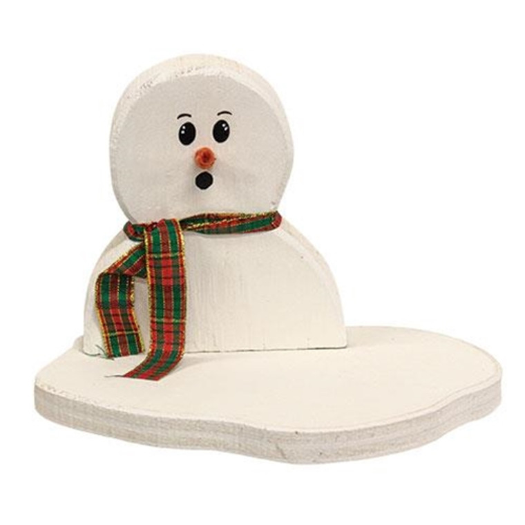 Distressed Wooden Melting Snowman GWS070012MS By CWI Gifts