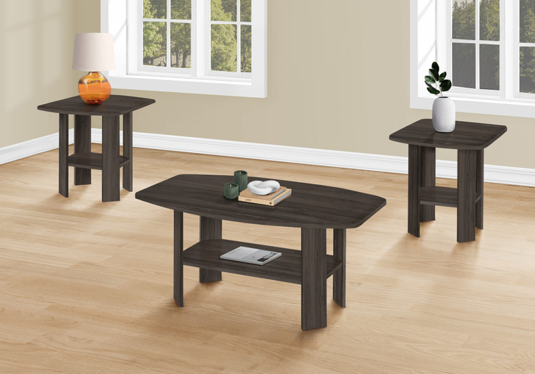 Monarch Table Set - 3-Piece Set / Brown Oak I 7873P