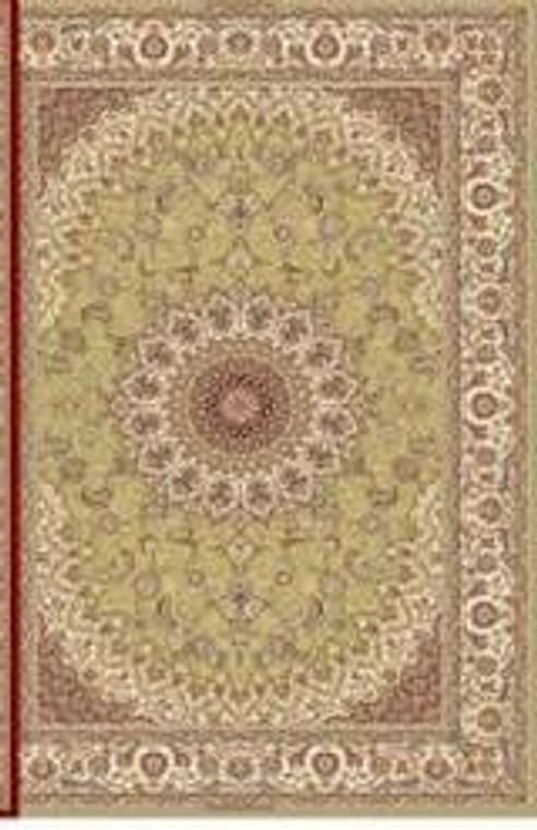 AFD Home 12016120 Regal 13 X 16 Green And Ivory Isfahan Design Rug