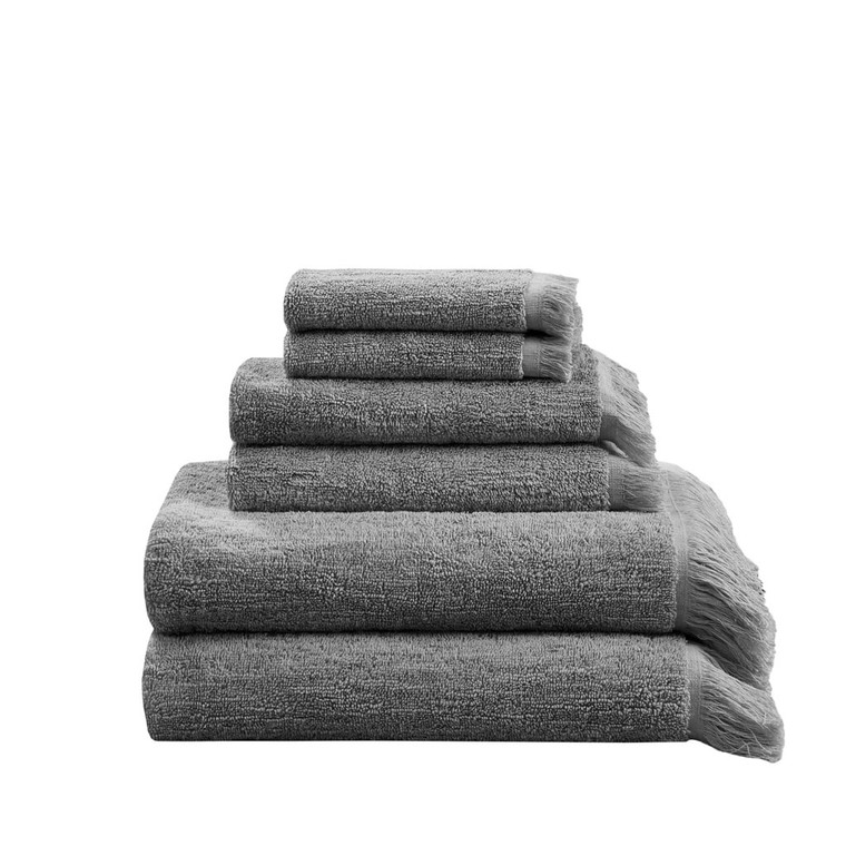 Nova Cotton Dobby Slub 6 Piece Towel Set II73-1255 By Olliix