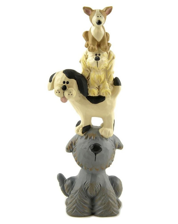 1466-88879 Blossom Bucket Four Stacked Dogs - Pack of 7