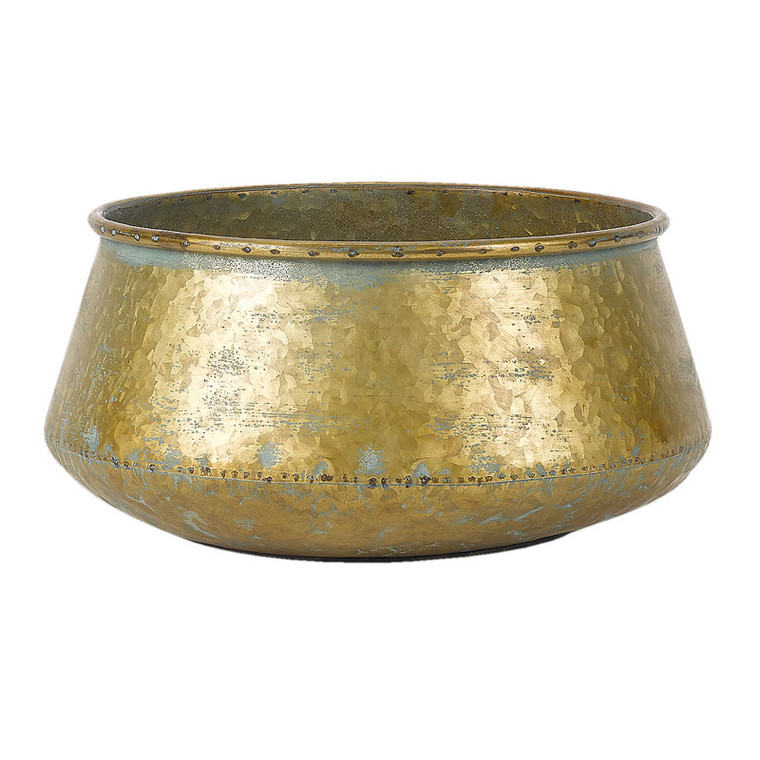 Large Aged Bronze Bowl CT2764 By DW Silks