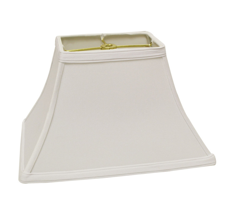 Homeroots 14" White Rectangle Bell No Slub Lampshade 470005