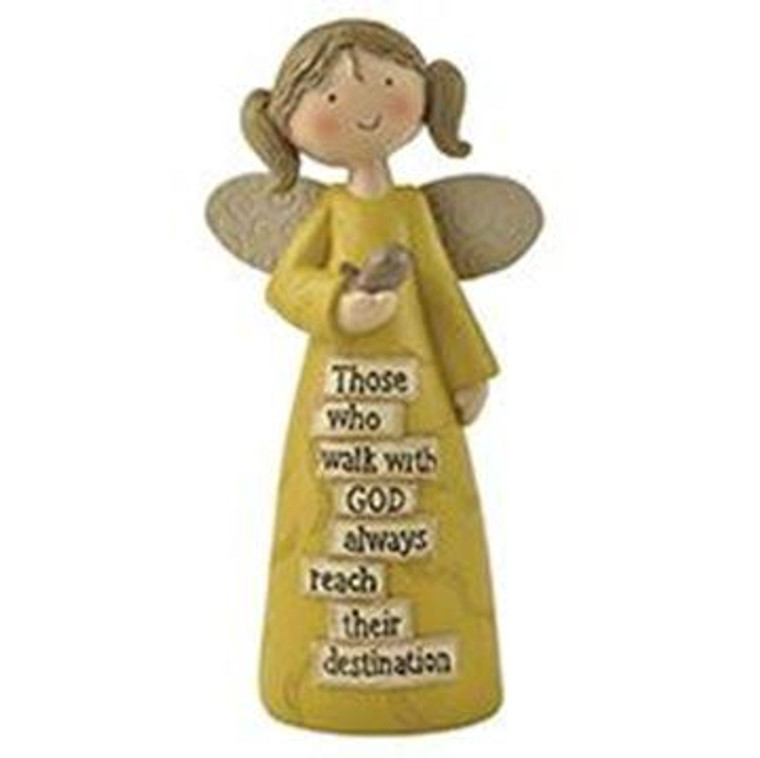1511-10284 Blossom Bucket Walk With God Angel - Pack of 6