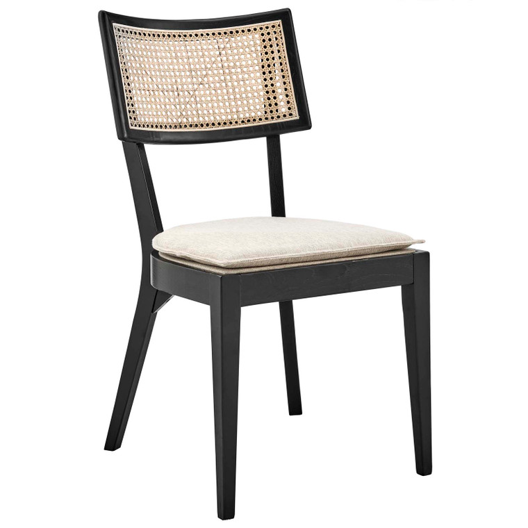 Caledonia Wood Dining Chair - Black Beige EEI-4648-BLK-BEI By Modway Furniture