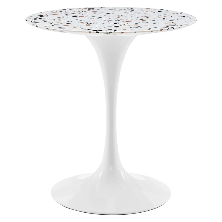 Lippa 28" Round Terrazzo Dining Table - White White EEI-5697-WHI-WHI By Modway Furniture