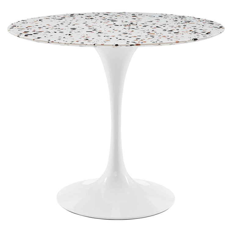 Lippa 36" Round Terrazzo Dining Table - White White EEI-5713-WHI-WHI By Modway Furniture
