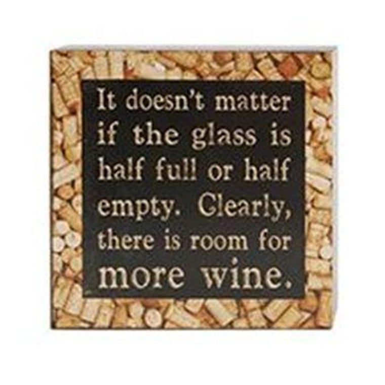1511-37544 Room For More Wine Wall Box Sign - Pack of 6