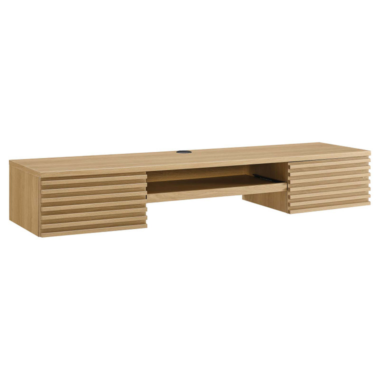 Render Wall Mount Wood Office Desk - Oak EEI-5865-OAK By Modway Furniture