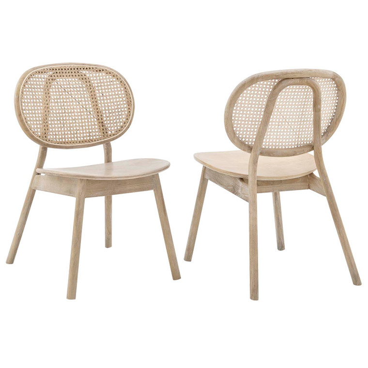 Malina Wood Dining Side Chair (Set Of 2) Gray EEI-6081-GRY By Modway Furniture