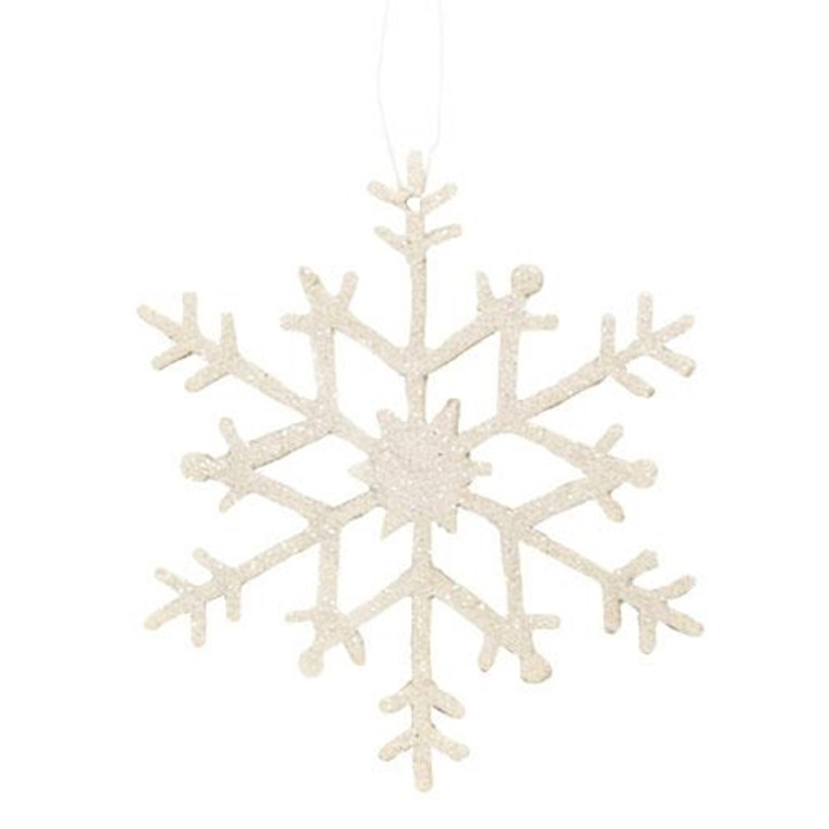 Sm White Snowflake Ornament GSHN2037 By CWI Gifts