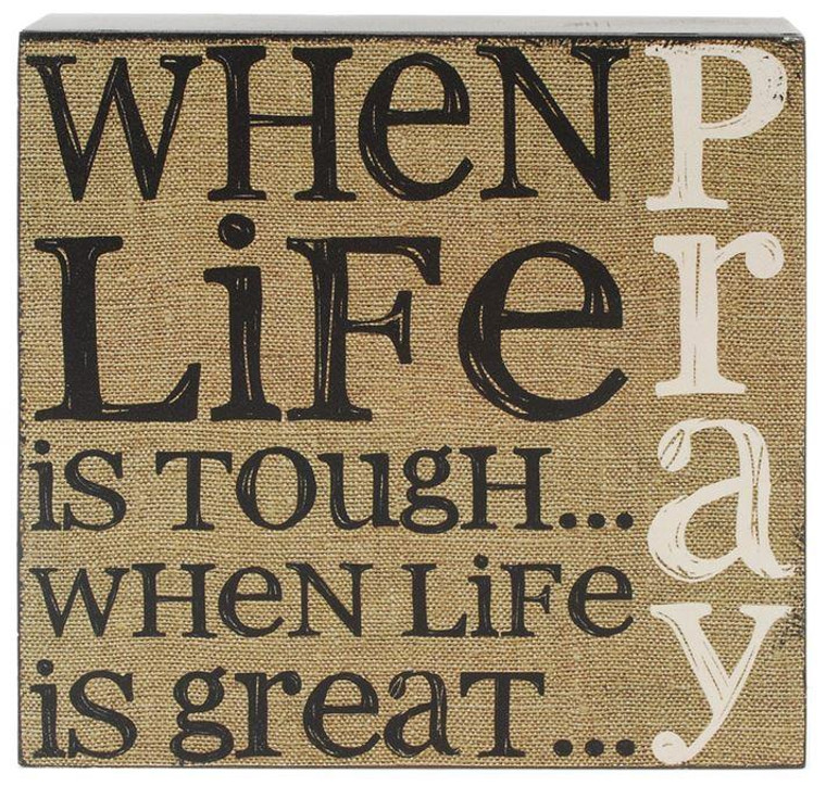 151-39508 When Life Is Tough Wall Box Sign - Pack of 5
