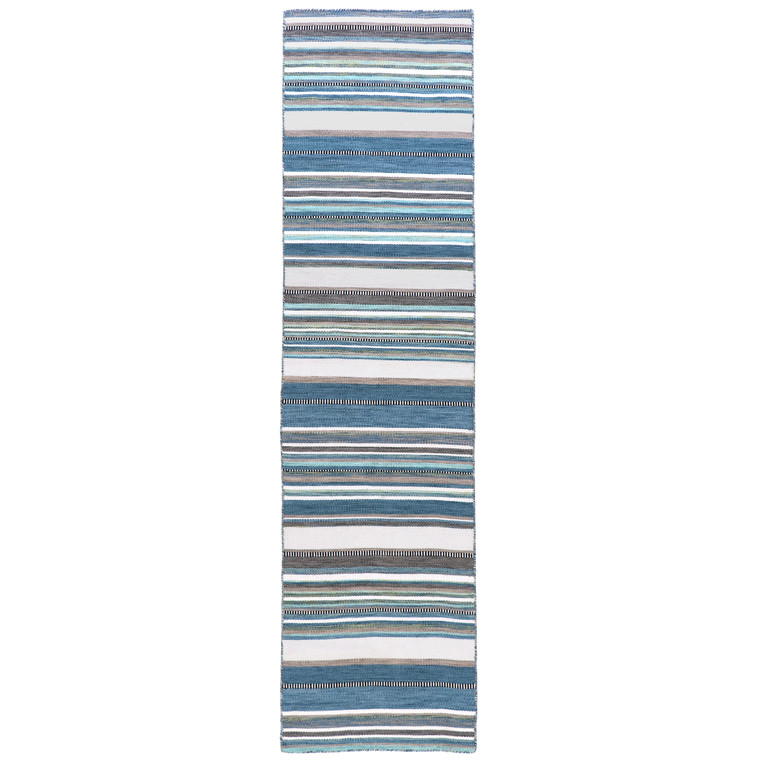 Liora Manne Sonoma Malibu Stripe Indoor/Outdoor Rug Seascape 2' x 8' SNOR8625804