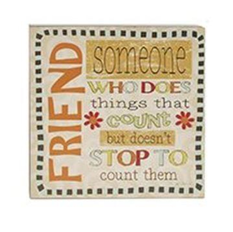 161-37446 Friend Someone Who Wall Box Sign - Pack of 5