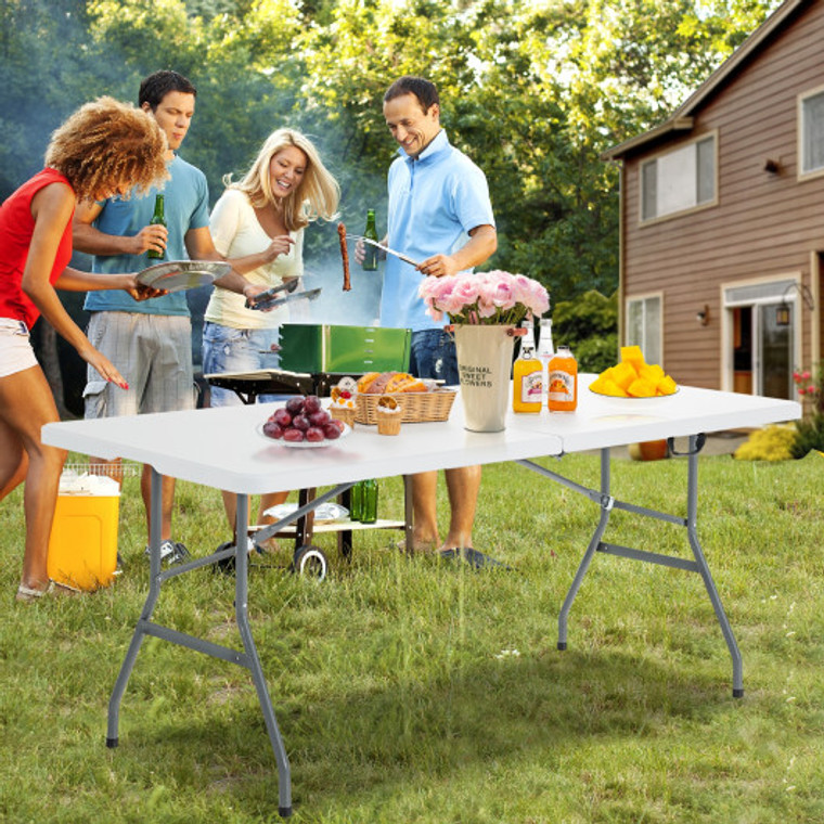 6' Folding Portable Plastic Outdoor Camp Table NP10264
