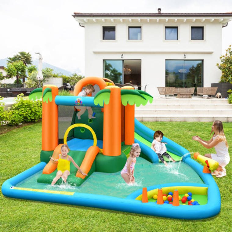 Inflatable Water Slide Park With Upgraded Handrail Without Blower NP10328