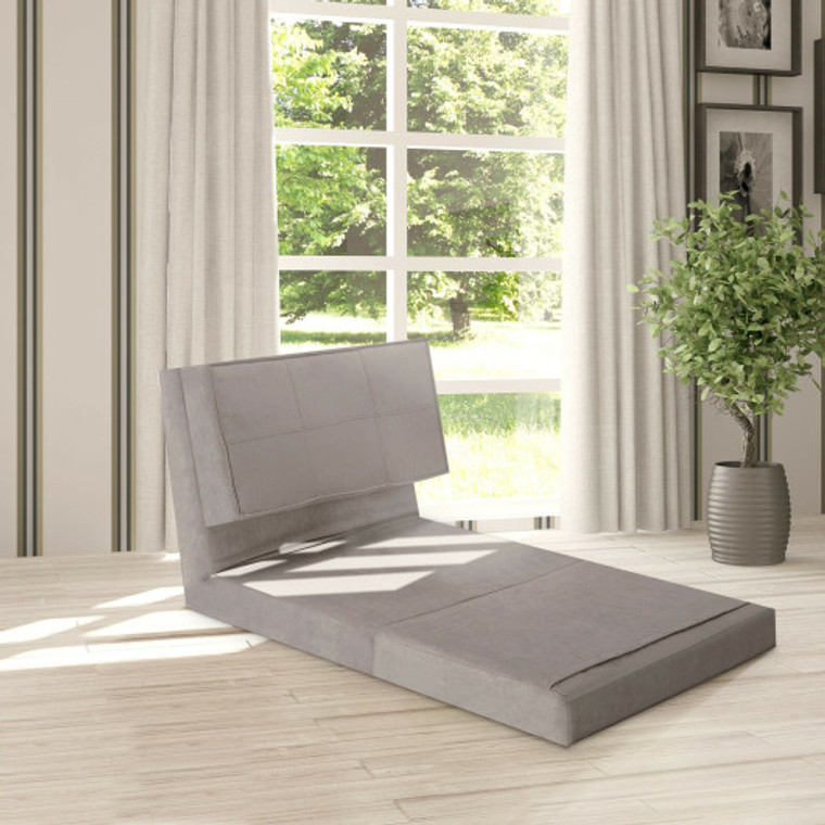 Convertible Lounger Folding Sofa Sleeper Bed-Gray LiveHW66301GR
