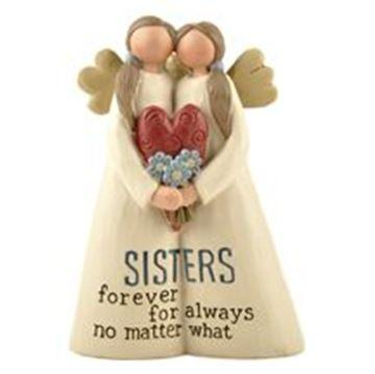 164-11002 Sisters Forever Angels With Heart - Pack of 6