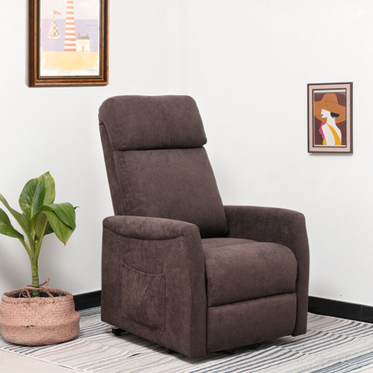 Power Lift Recliner Chair With Remote Control For Elderly-Brown JL10015US-BN