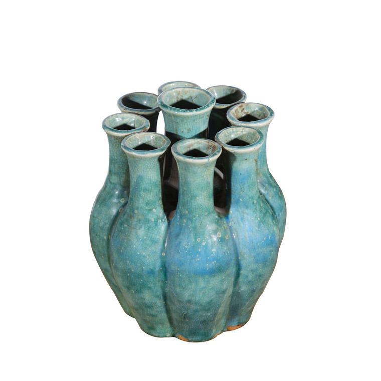 Speckled Green Nine Tube Vase 1610D By Legend Of Asia