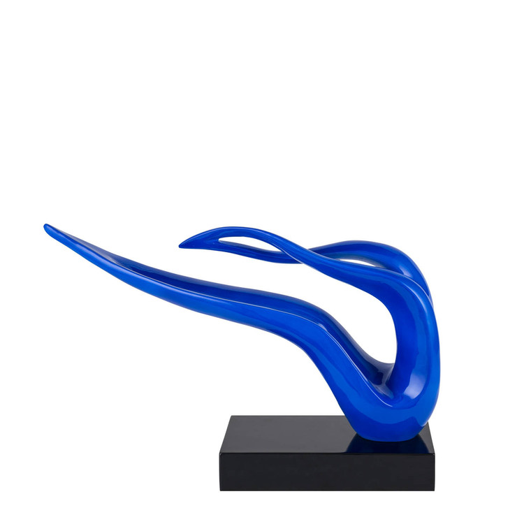 Homeroots Blue Abstract Wavy Sculpture 476370