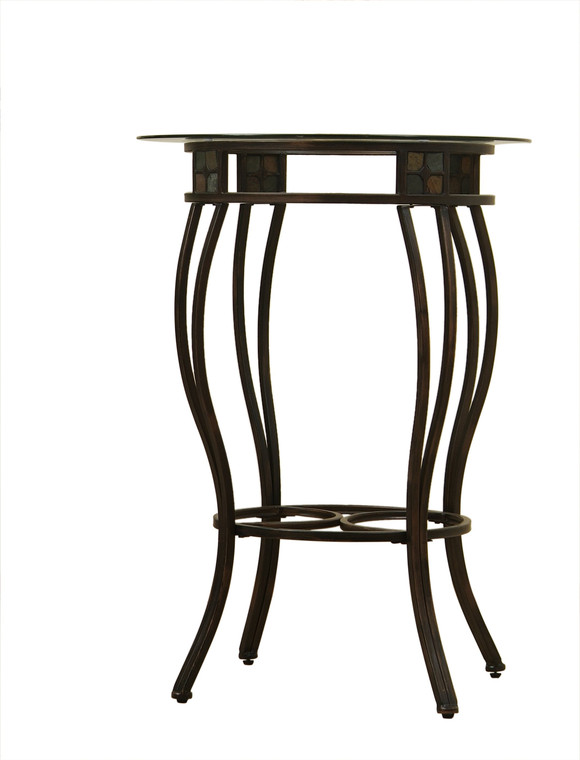 Boraam Beau 36" Counter Height Pub Table in Black/Gold 70416