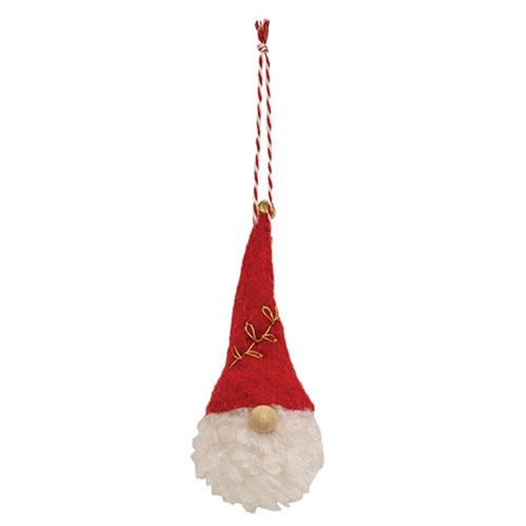 *Jingle Bell Red Gnome Felted Ornament GQHTX2026 By CWI Gifts
