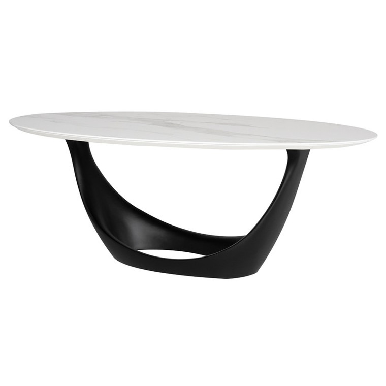 Nuevo Montana Dining Table - White/Black HGNE331
