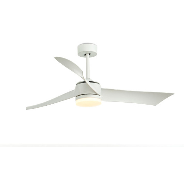 52 Inch Reversible Ceiling Fan With Light-White ES10186US-WH