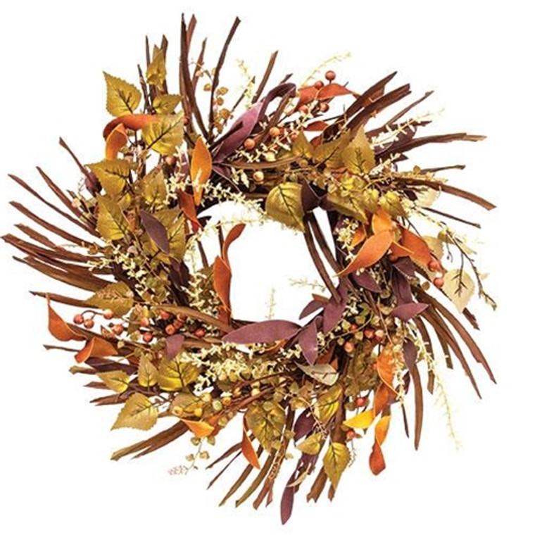 Long Leaf Fall Grass & Berry Wreath F18240 By CWI Gifts