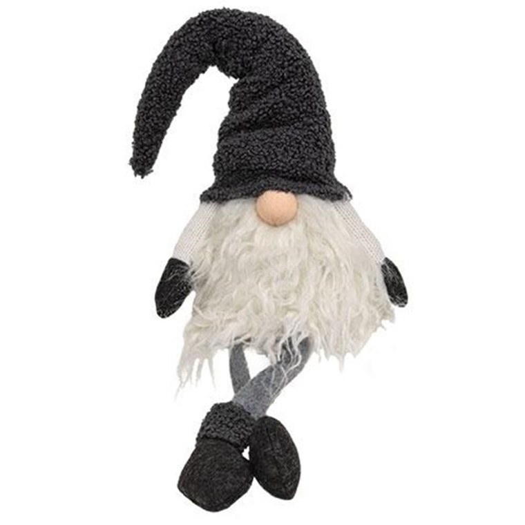 Dangle Leg Plush Gnome W/Gray Hat GADC2035 By CWI Gifts