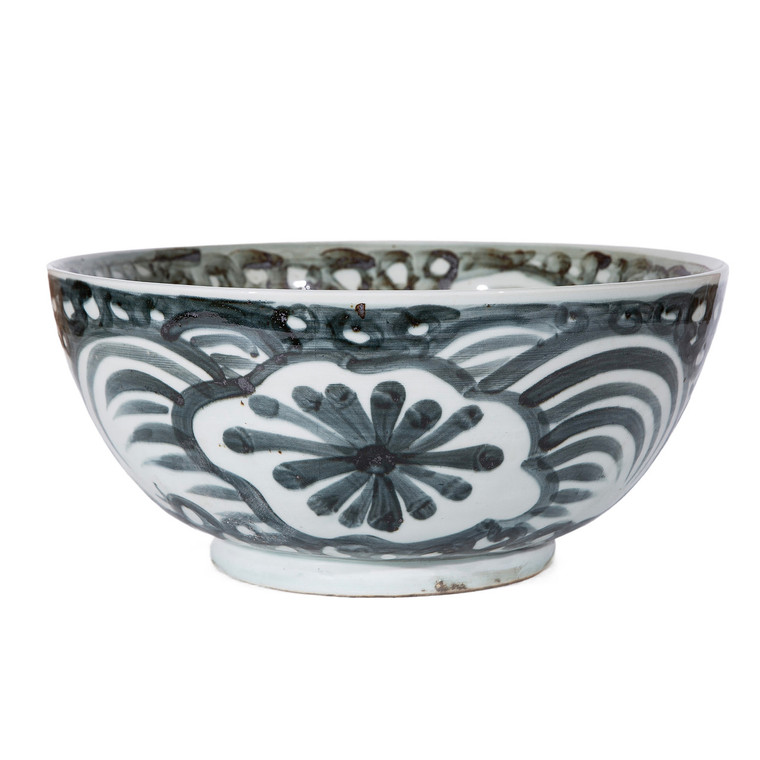 Indigo Blue Sea Flower Bowl 1701F By Legend Of Asia