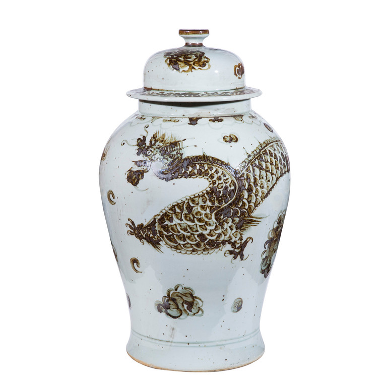 Rusty Brown Dragon Temple Jar 1705E By Legend Of Asia