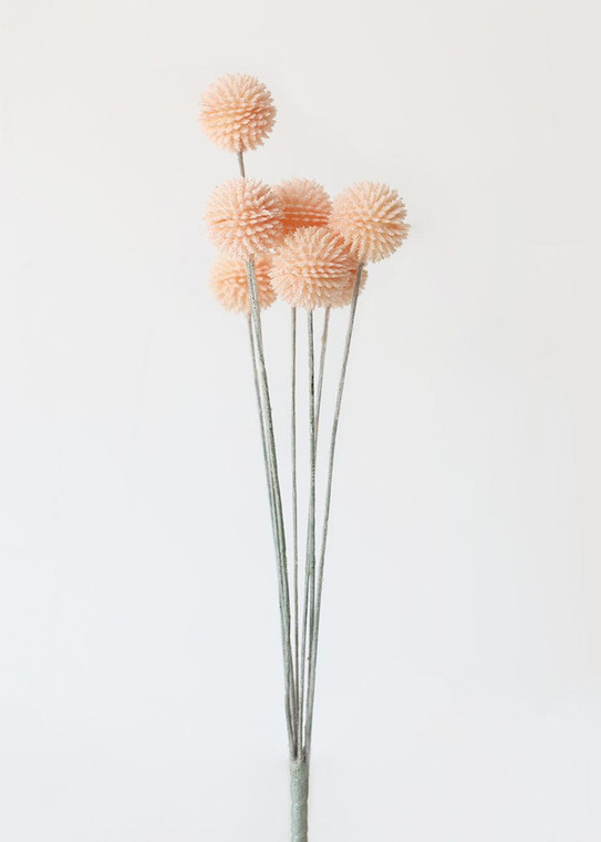 Artificial Craspedia Billy Buttons In Pink - 21" SLK-FBB211-PE By Afloral