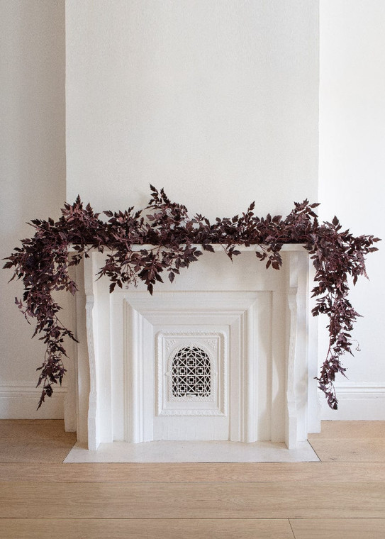 Plum Cimicifuga Seeded Fall Decor Garland - 6' SLK-PGC634-PL By Afloral