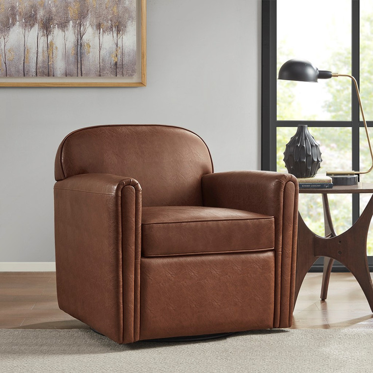 Archer Faux Leather 360 Degree Swivel Arm Chair MP103-1193 By Olliix