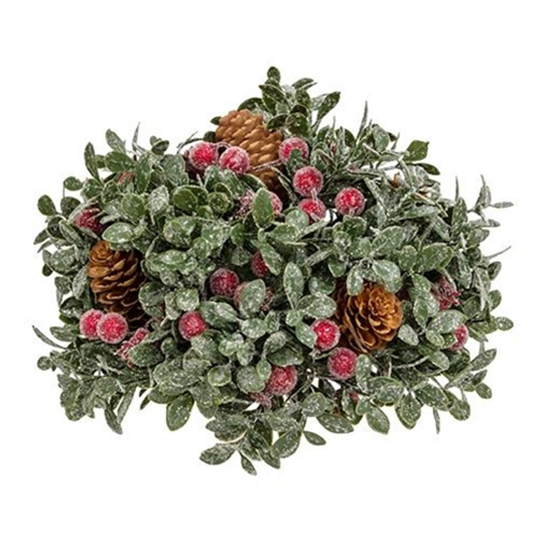 Icy Boxwood & Sugar Berry Half Sphere F18190 By CWI Gifts