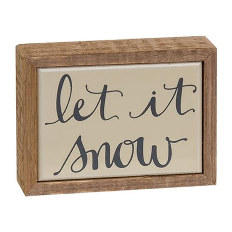 Let It Snow Mini Box Sign G109402 By CWI Gifts