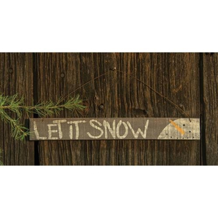 *Barnwood Ornament - Let It Snow G33398 By CWI Gifts