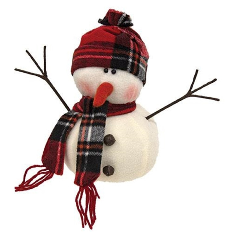 Winter Tartan Plush Snowman GDXQ26295 By CWI Gifts
